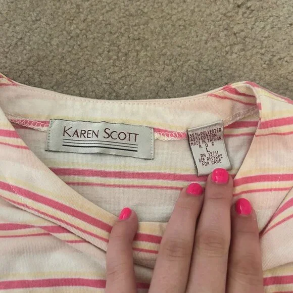 karen scott stripe tee - Picture 3 of 3